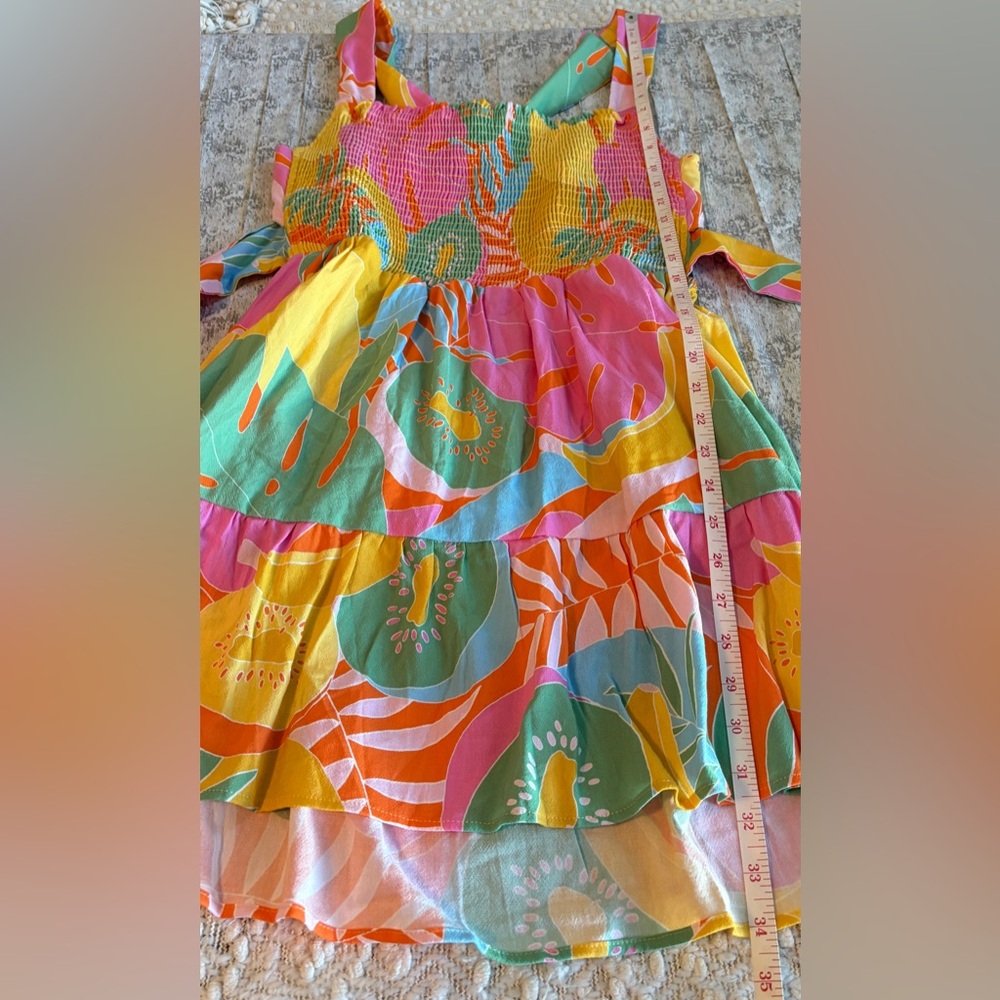Show Me Your MuMu Pink Green Yellow Mini Dress - Picture 9 of 9